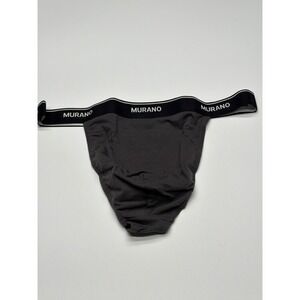Murano Mens Gray Thong Underwear Comfort Stretch Logo Waistband Size Large